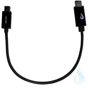 Oscium mini-B to USB-C cable top down view.